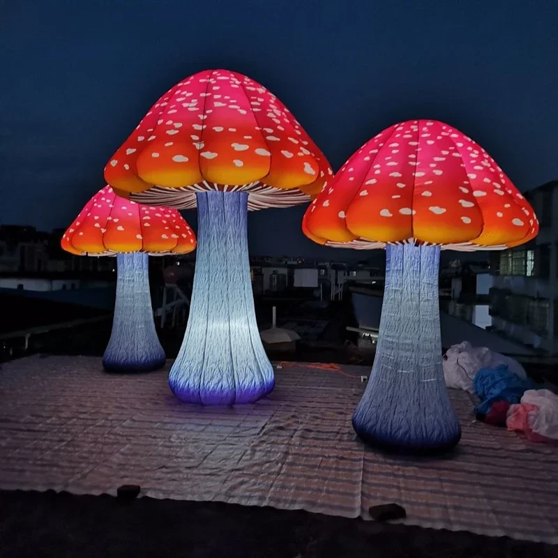 Yard beautiful night party decoration inflatable led inflatable model, inflatable plant mushroom for outdoor party