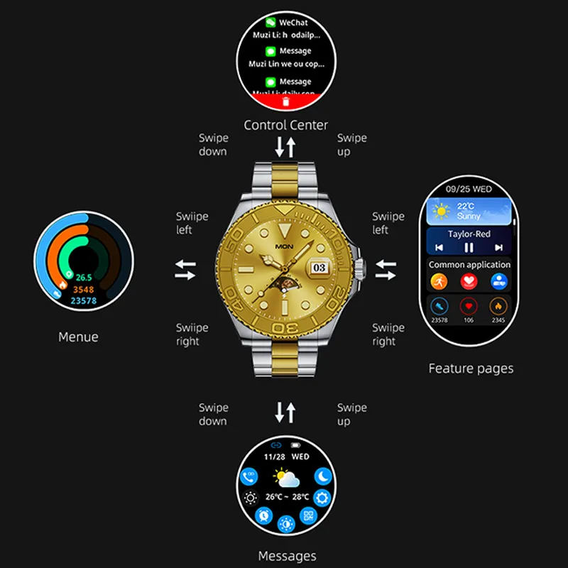 Luxury Smartwatch for Men with AMOLED Screen