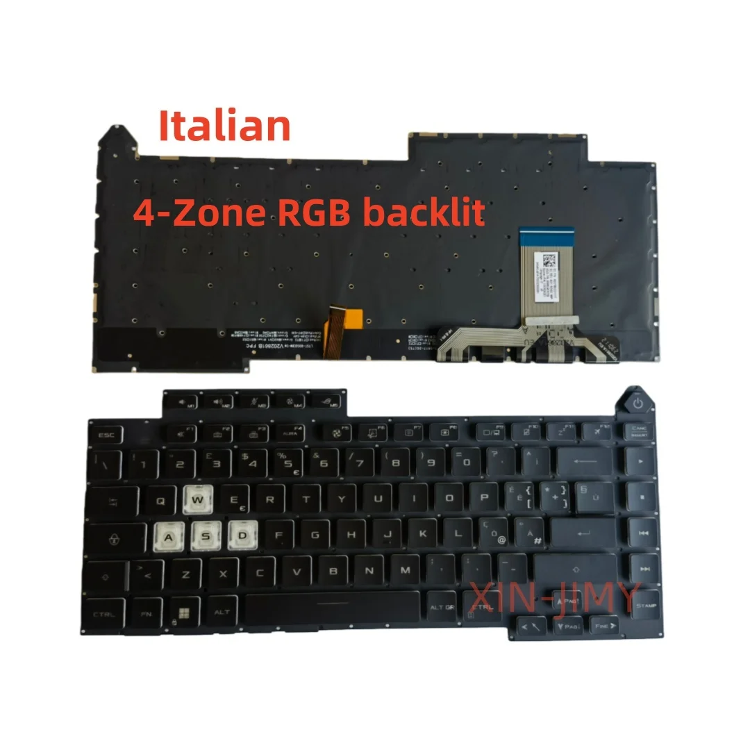 

Italy Layout 4-Zone RGB backlit Keyboard For Asus ROG Strix G15(2022) G513RC G513GY G513RC-0022GR9-H Notebook Notebook