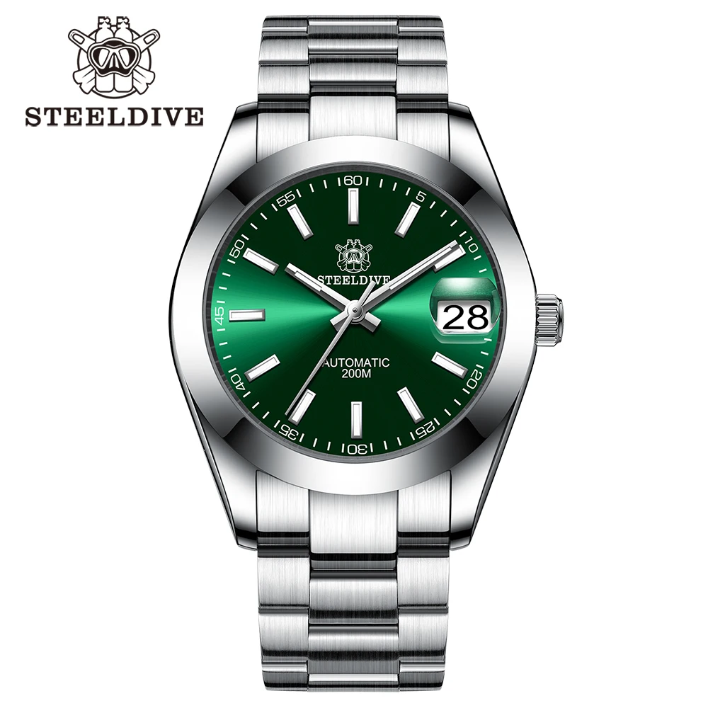 STEELDIVE Taucheruhr 1934 Retro Water Ghost Sapphire NH35 Herren automatische mechanische Uhren 20 Bar wasserdicht leuchtend