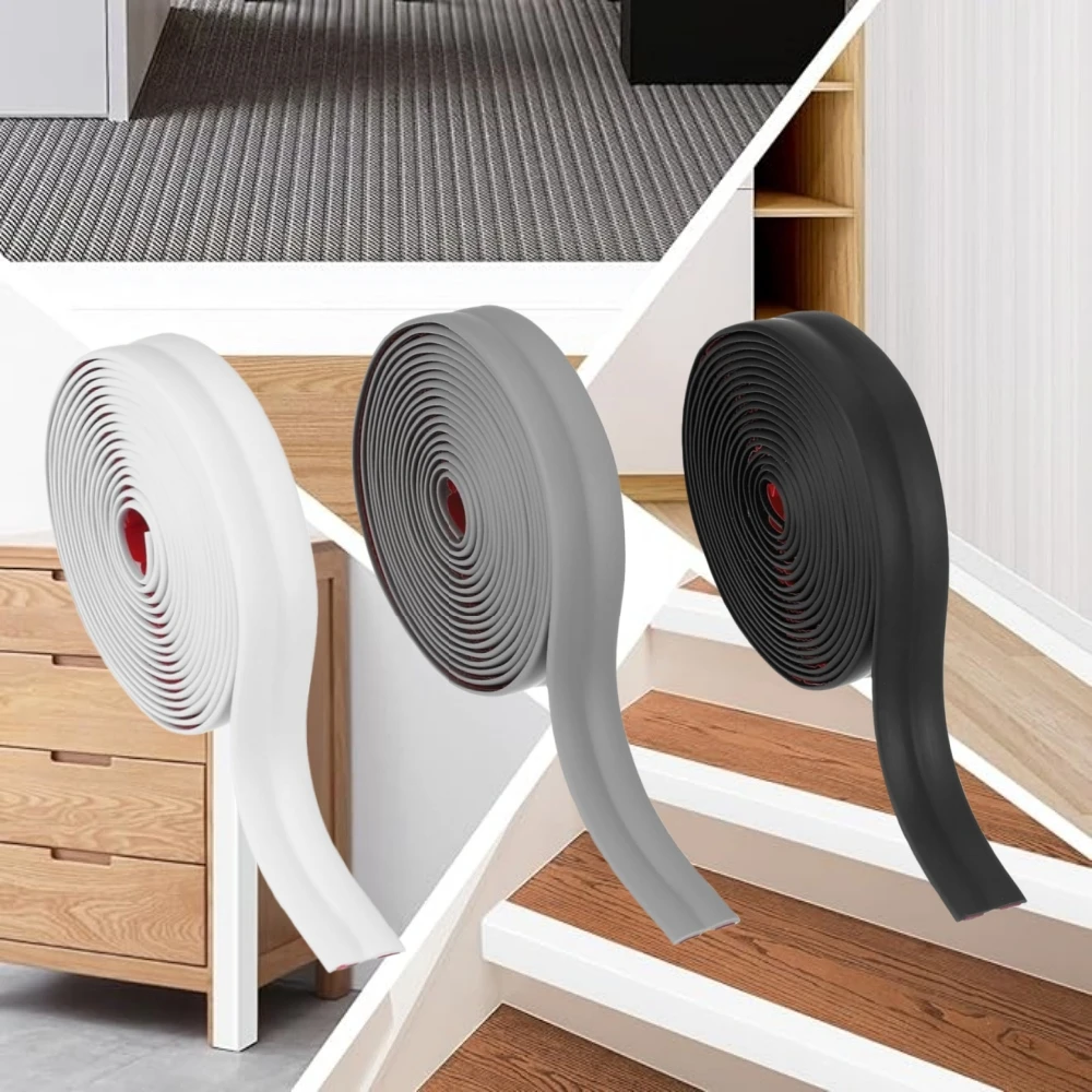 1 unidad de 2m x 2cm, moldura de ajuste de esquina interior y exterior, Protector de esquina de pared Flexible, tira de masilla autoadhesiva, tira de transición de suelo