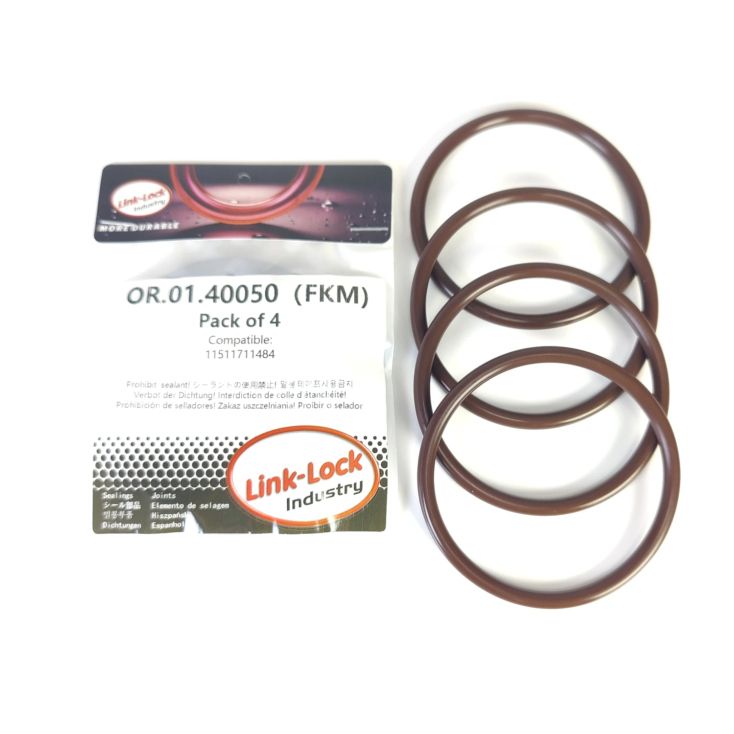 4PCS FKM Viton OR.01.40050 Engine Coolant Pump O-Ring Gasket 11511711484 for BMW S65 M52 M54