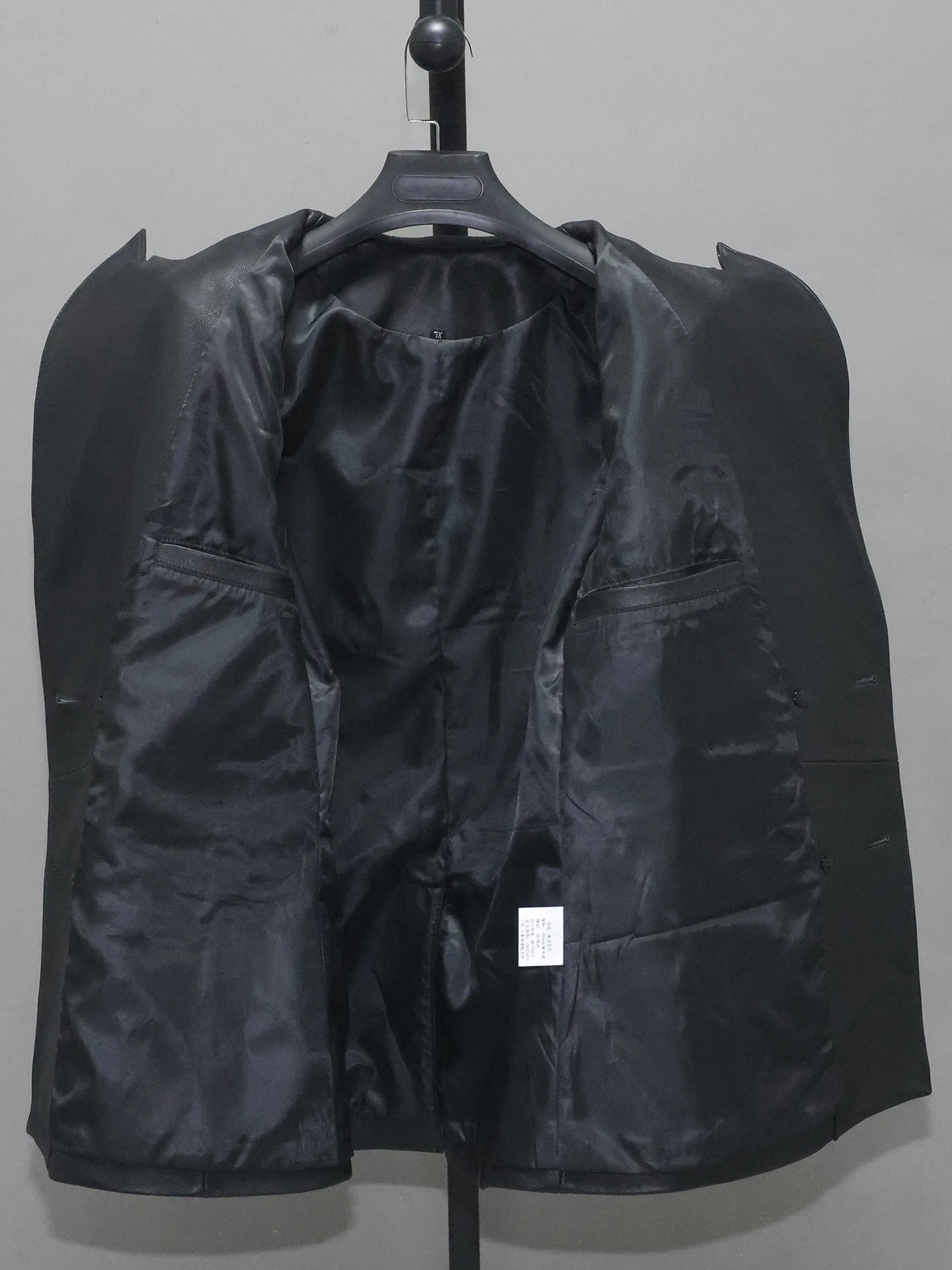 Giacca Casual Slim Fit in Vera Pelle a Doppio Petto con Spacco, Top Layer in Pelle di Pecora, Cappotto in Vera Pelle per Donna, Stile Professionale Giovanile