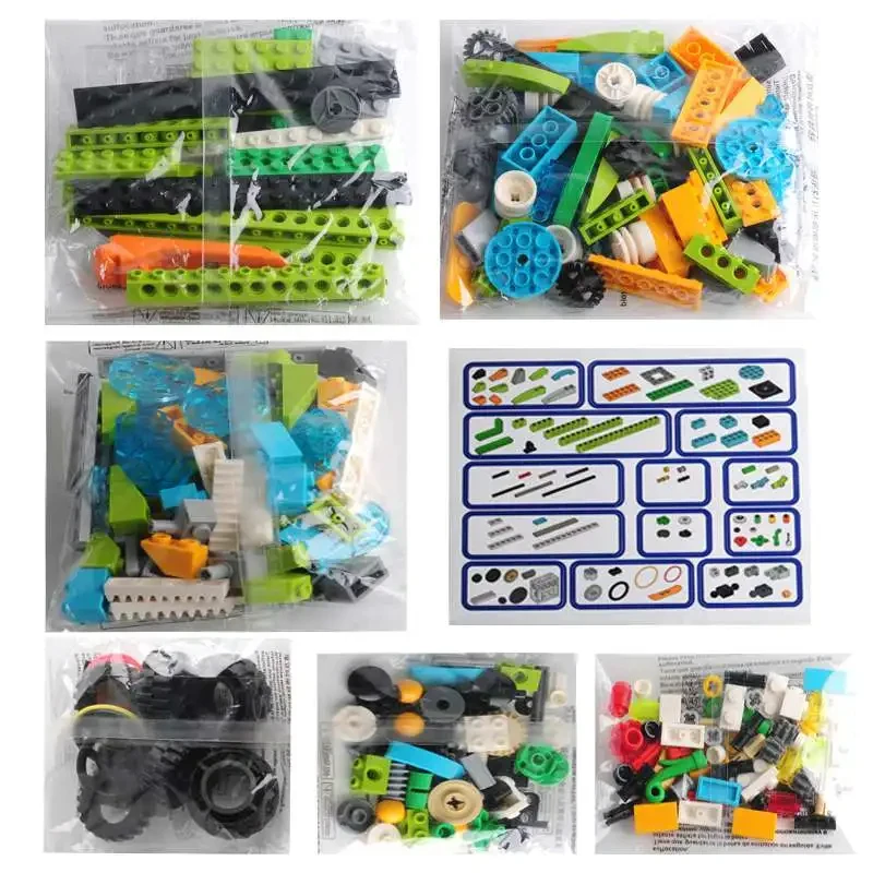 276 개/대 Moc 교육용 빌딩 블록 벽돌 하이테크 빔 기어 액슬 및 커넥터 부품 45300 Wedo 2.0 Diy Toys