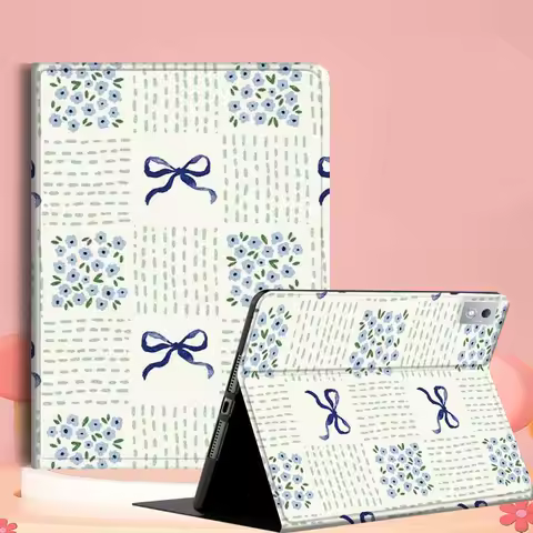 Bow Retro Elegant Pattern For Lenovo Tab Xiaoxin Pad 700 Y900 Gen4 K10 P11 GT K11 3rd P11 P12 Plus Pro Gen Tablet Case