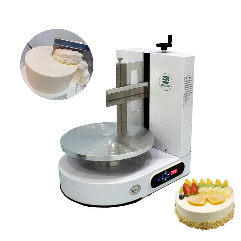 

220V Birthday Cake Bread Cream Coating Decoration Spreader Cream Cake Making Machine Cake Spreading Decorating Equipment