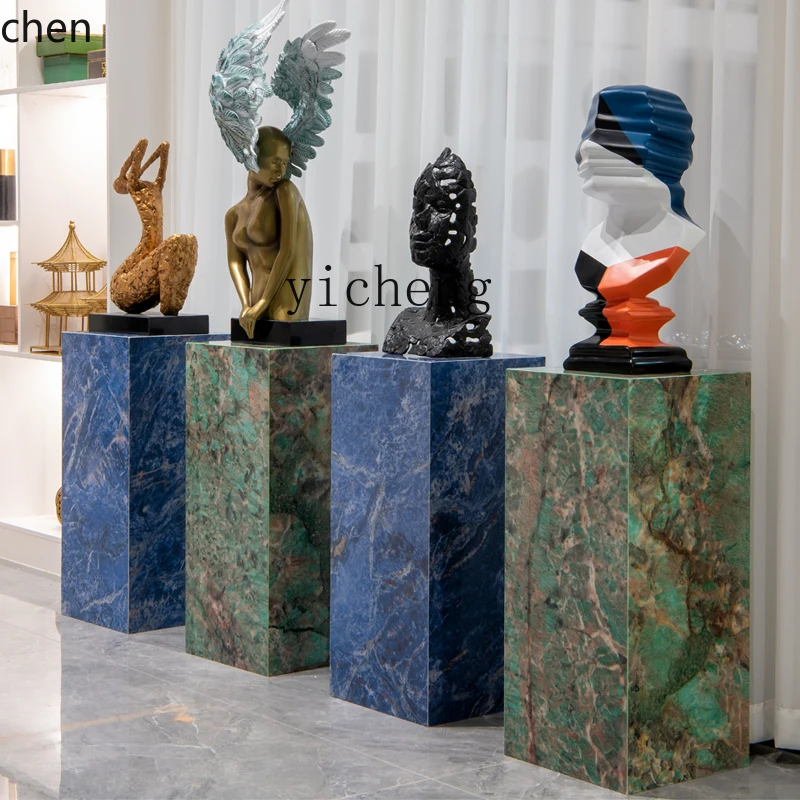 YFY marble base base large floor sculpture table display hotel ornaments
