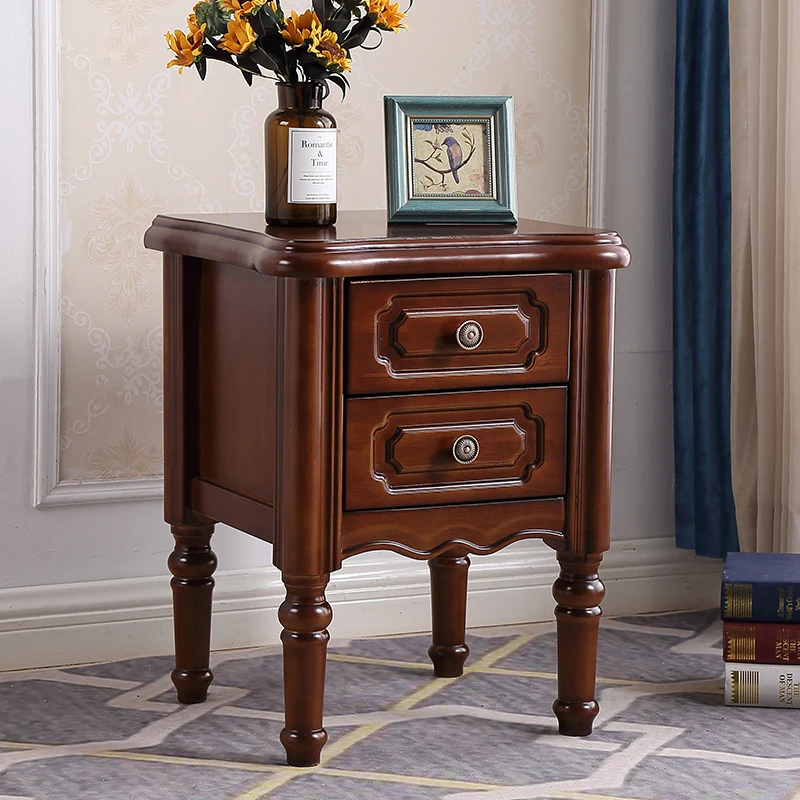American solid wood simple modern household bedside storage locker
