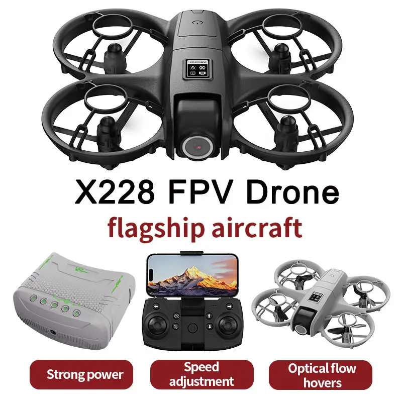 

X228 Drone Aerial Photography Aircraft with VR 4K Dual Cameras Three-Speed Switching Headless Mode FPV Drones Remote Control Toy