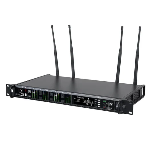 Imagen 2 del producto Leicozic micrófono inalámbrico profesional KSM11 KSM8 sistema de Radio micrófono de 4 canales auriculares micrófono Lavalier Microfono para escenario