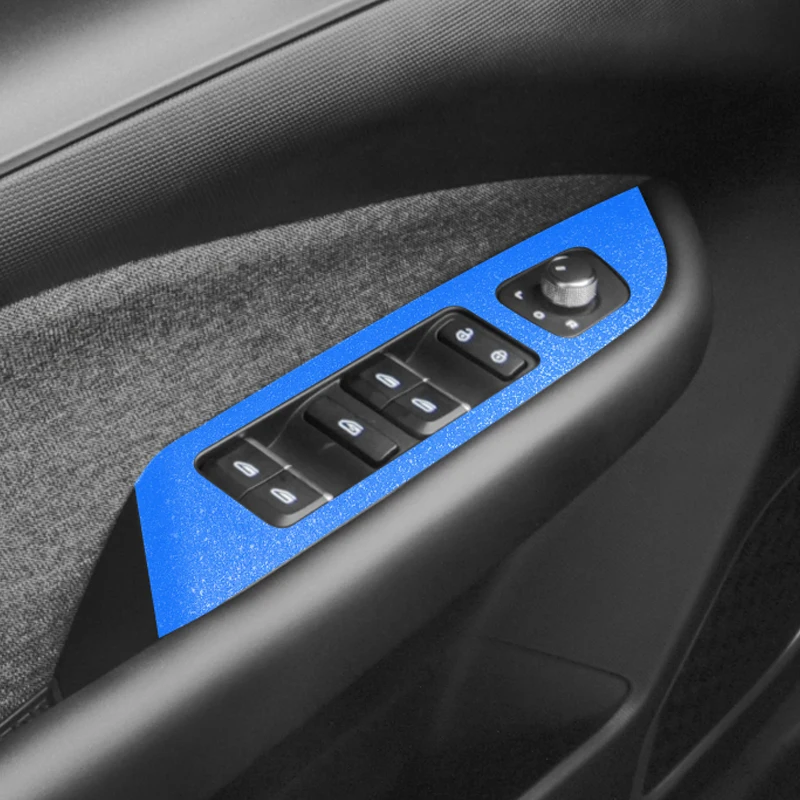Carbon Fiber Film Sticker Windows Control Lift Panel Frame Trim Stickers Car Stylings For Geely Geometry C 2020 2021 2022 2023