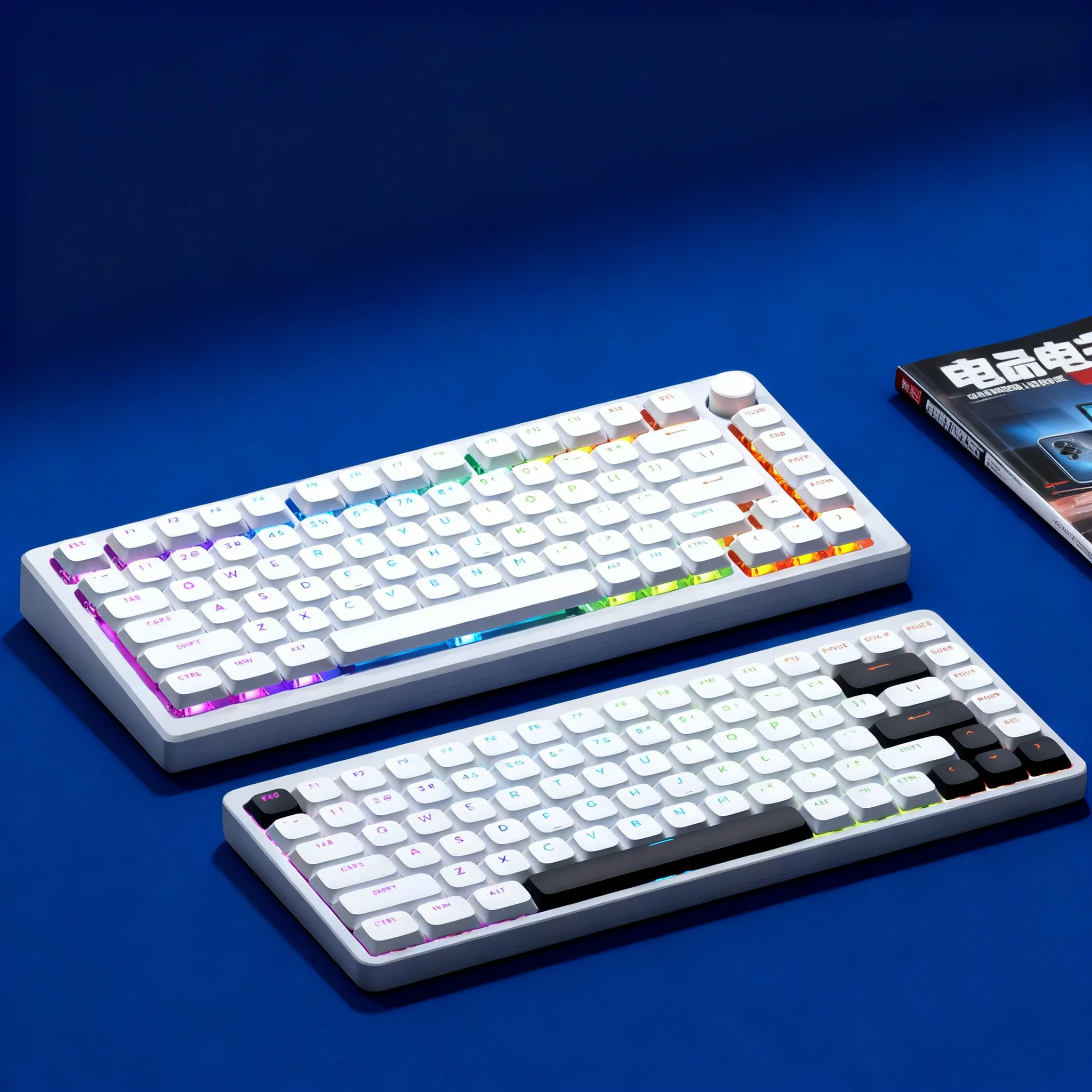 120키 로우 프로파일 탑 프린트 샤인 스루 키캡 커스텀 더블 샷 PBT 키캡 MX 스위치 기계식 키보드용