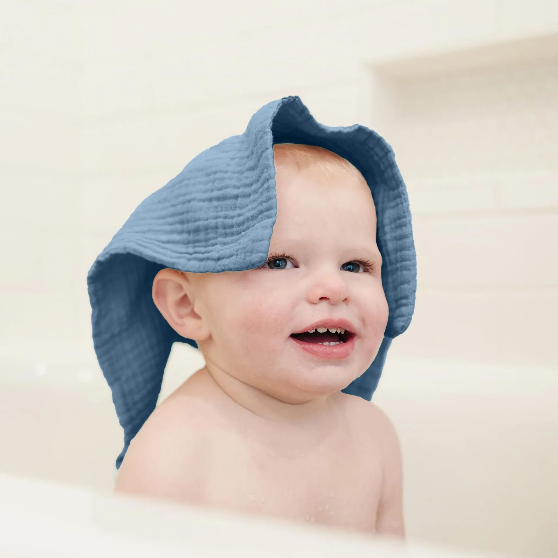 6PCS Soft Double-Layer Gauze Baby Bibs, Pure Gauze Towels, Baby Burp Cloths, Soft  Newborn Face Washcloths image 4