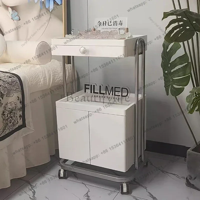 Factory Direct Sales Beauty Salon Specific Rolling Cart Nordic Tattoo Storage Shelf Medical Trolley Designers Hotel Salon Furnit