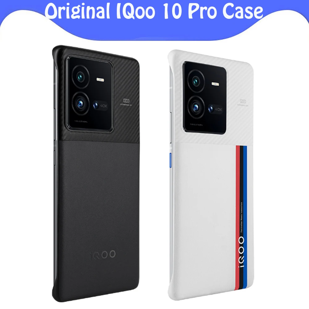 100% Original Vivo iQOO 10 Pro Case Delicate Touch Leather PC Shell Hard Cover Protective Case Cover For iQOO 10 Pro Smart Phone