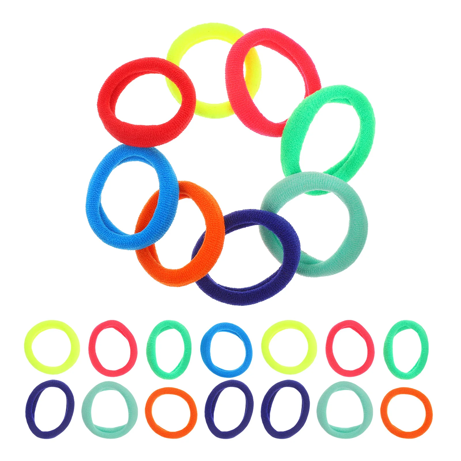 

100pcs Hair Ties For High Elasticity Ponytail Holders No Metal Stretchy Hair Ropes For Sports Braiding Mixed Colors