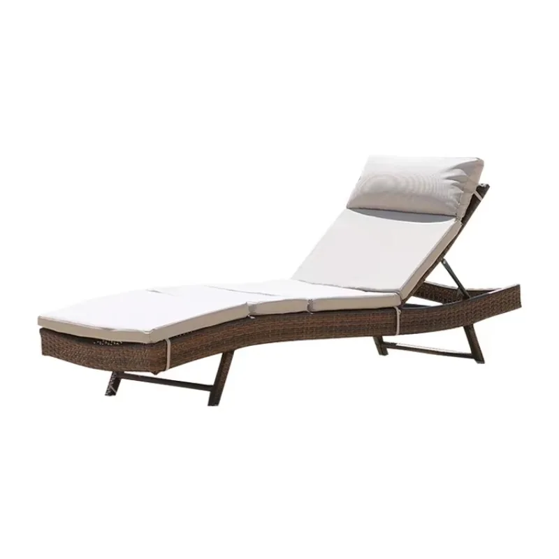 Desain Baru Furnitur Santai Luar Ruangan Kolam Renang Tempat Tidur Berjemur Kursi Berjemur Rotan Daybed Kursi Santai Furnitur Luar Ruangan 	