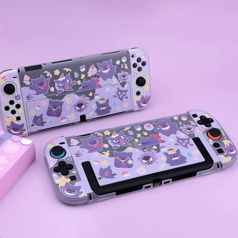Gengar Switch2 Protective Shell Frosted Black Anime Custom Ns 2 Protective Shell Anti Fall And Anti Dirty Game Anime Peripheral