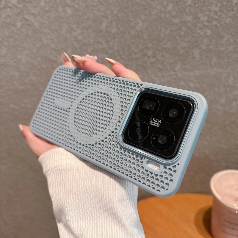 

Роскошный однотонный чехол для телефона с магнитной беспроводной зарядкой Magsafe, рассеивающий тепло, чехол-бампер для Xiaomi 15 Ultra 13 14 Pro