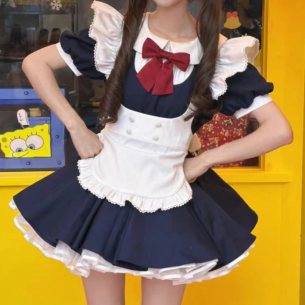 مجموعة الدمية ملابس الخادمة اليابانية الأسهم كوارث الرياح لوليتا فستان OP بقعة الشعر الثاني ملابس النساء #2