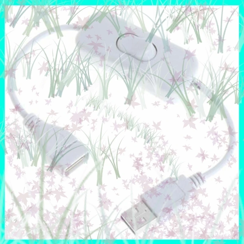 28cm USB Cable Black/white With Switch ON/OFF Cable Extension Toggle for  Lamp USB Fan Power Supply Line Durable Adapter E3