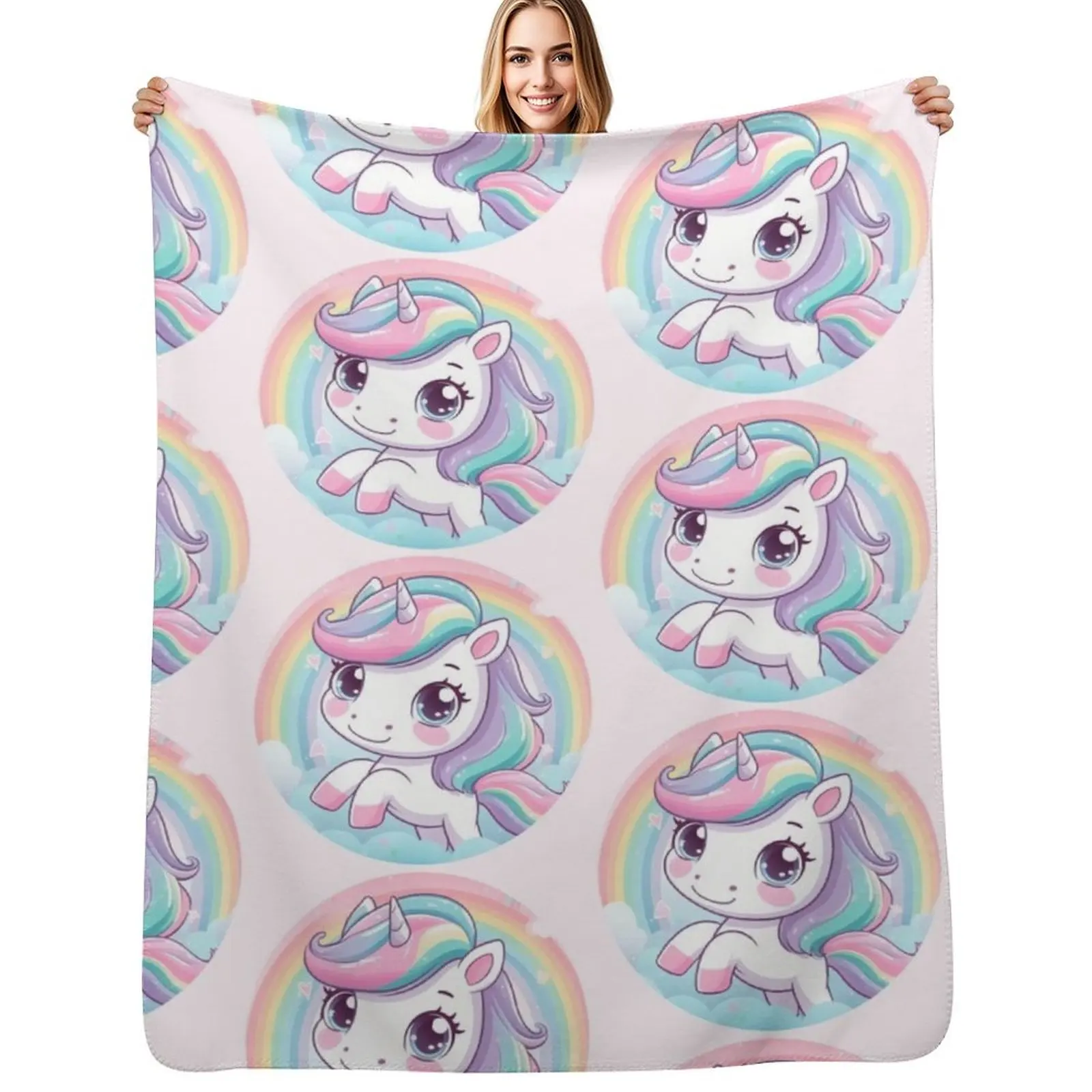 

Cute Unicorn Throw Blanket Flannel for babies Nap Flannels Blankets