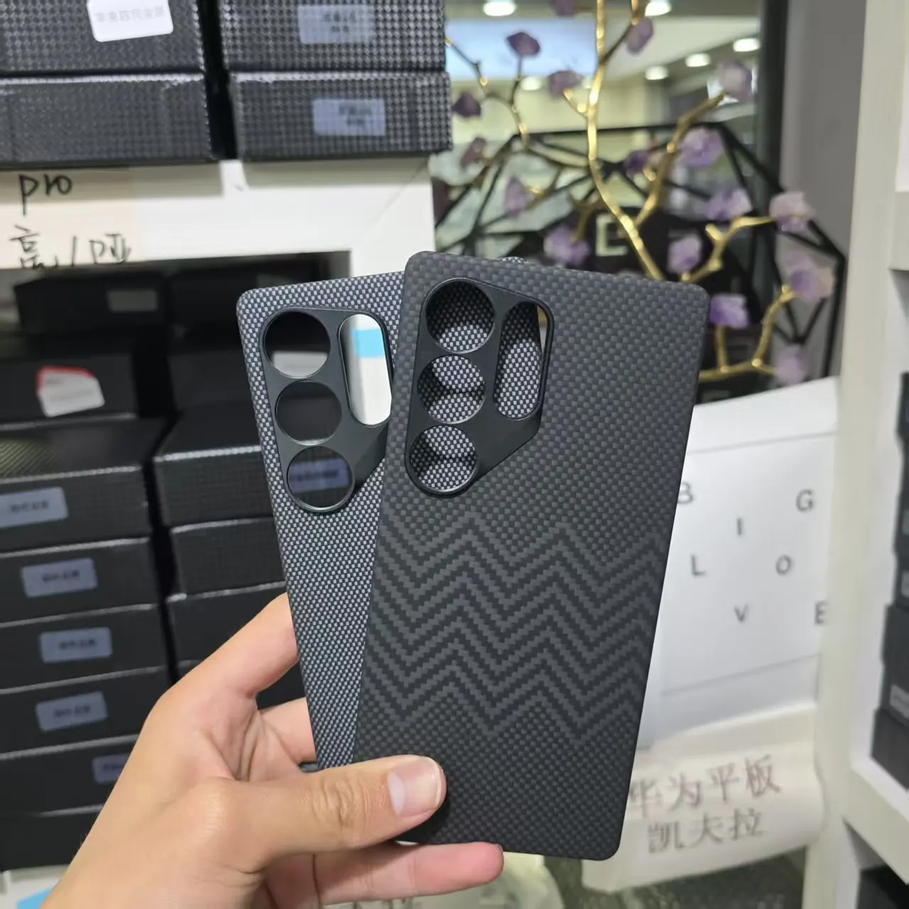 Włókno węglowe do Samsung Galaxy S25 Ultra Kevlar Case Magnetyczne włókno aramidowe Anti Fingerprint Shockproof Pokrowiec na telefon ForMagsafe — zdjęcie produktu 4