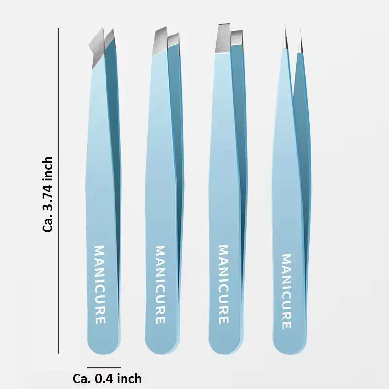 眉毛ピンセットカラフルな髪美容細い毛プラーステンレス鋼斜め眉毛クリップ除去メイクアップツール