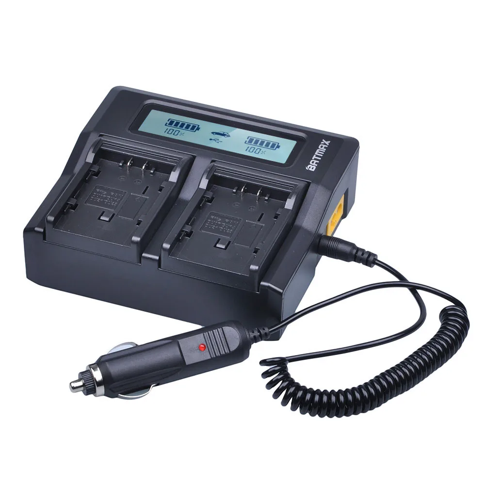 

Charger for Panasonic VW-VBG130 VW-VBG260 VW-VBG6 VW-VBD070 VW-VBD140 VW-VBD210 DU07 DU14 DU21 Cam Batteries Ultra Fast LCD Dual