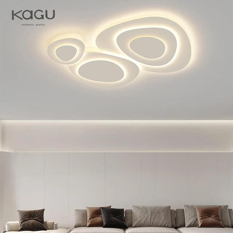 Modern and Simple White LED Ceiling Lamp Milk White Wind Living Room Dining Room Lamp Bedroom Kitchen Ceiling Lamp Indoor Lighti