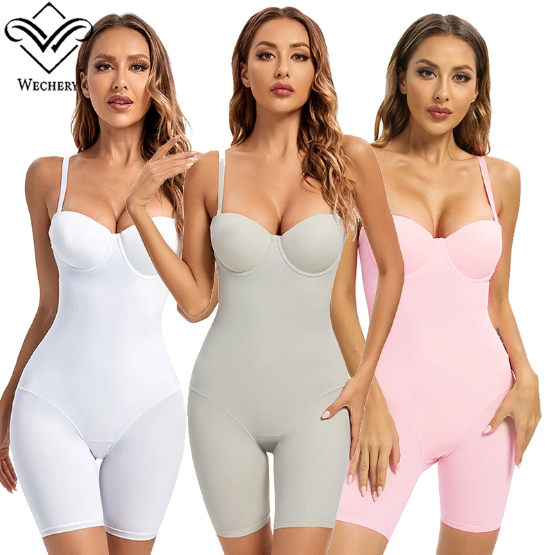 Body Shaper da donna Body Skinny pagliaccetto Shapewear con tuta nera da corpo elasticizzata con ferretto