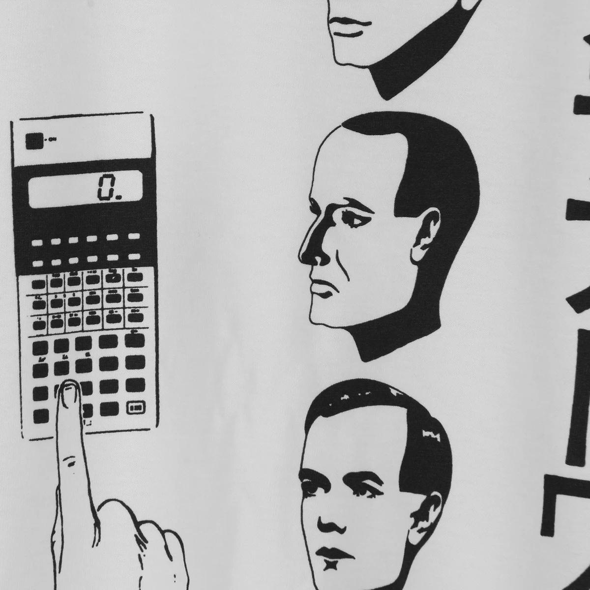 Kraftwerk T-Shirt Pocket Calculator YMO Krautrock Electronic Experimental White Cotton Men\'s Clothing Short Sleeve Tee Shirt