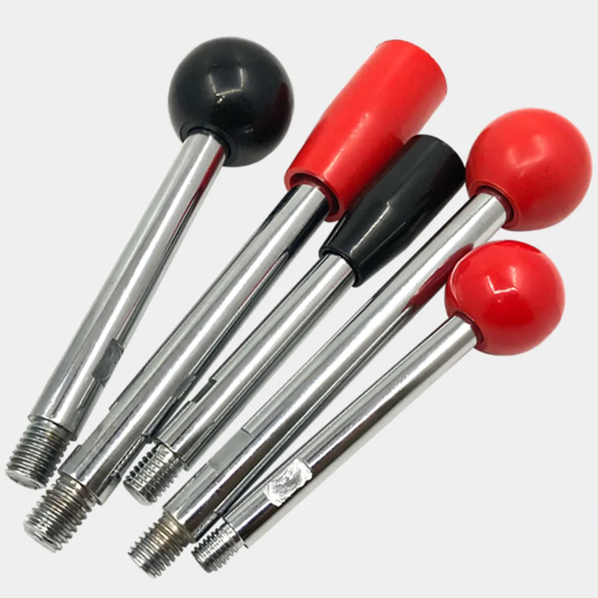 

201 Stainless Steel Machine Tool Control Lever Double Head Threaded Screw Long / Spherical Handle Cover M8M10M12