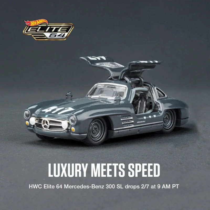 

Новые оригинальные Hot Wheels Rlc 1/64 Mercedes Benz 300sl, имитационная модель игрушечного автомобиля, праздничные подарки, коллекционные украшения для рабочего стола