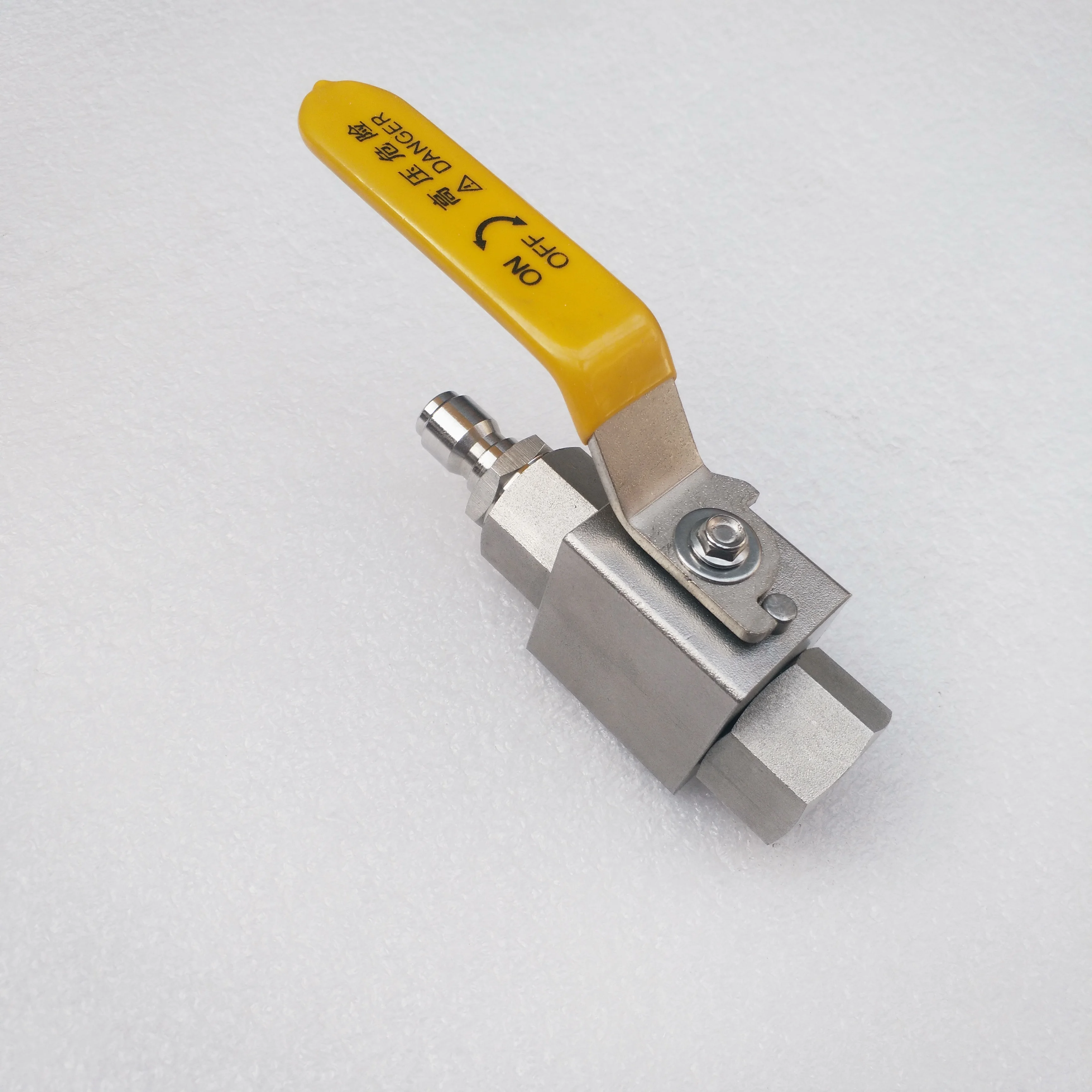 High-pressure water gun valve stainless steel flushing equipment pipeline spray 32 MPa ball valve 4 points YJZQ-G3/8