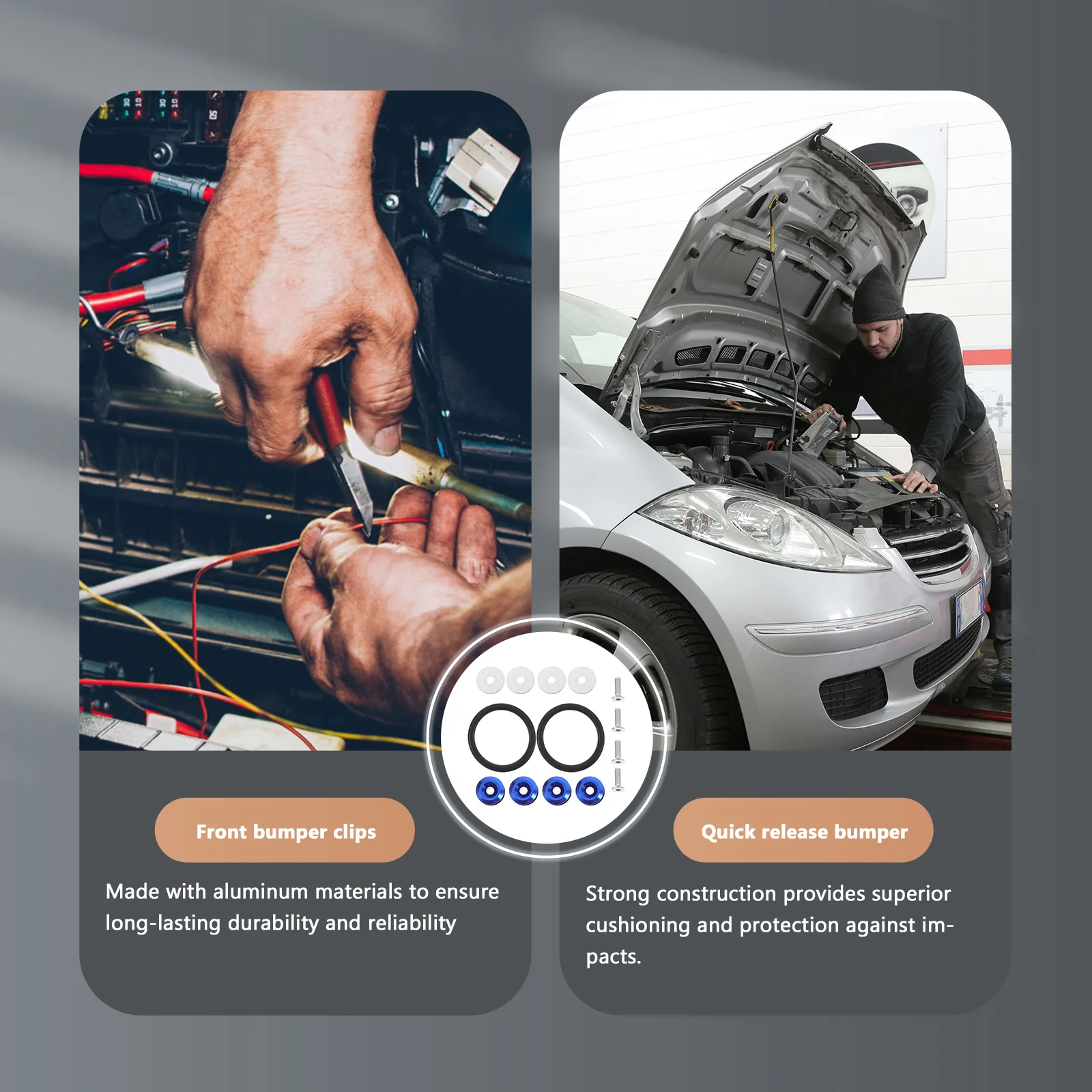 1 مجموعة 1 مجموعة الألومنيوم الوفير تعزيز الوسادة دائم الجبهة الخلفية تأثير حماية تعديل السيارات اكسسوارات الوفير السحابات #1