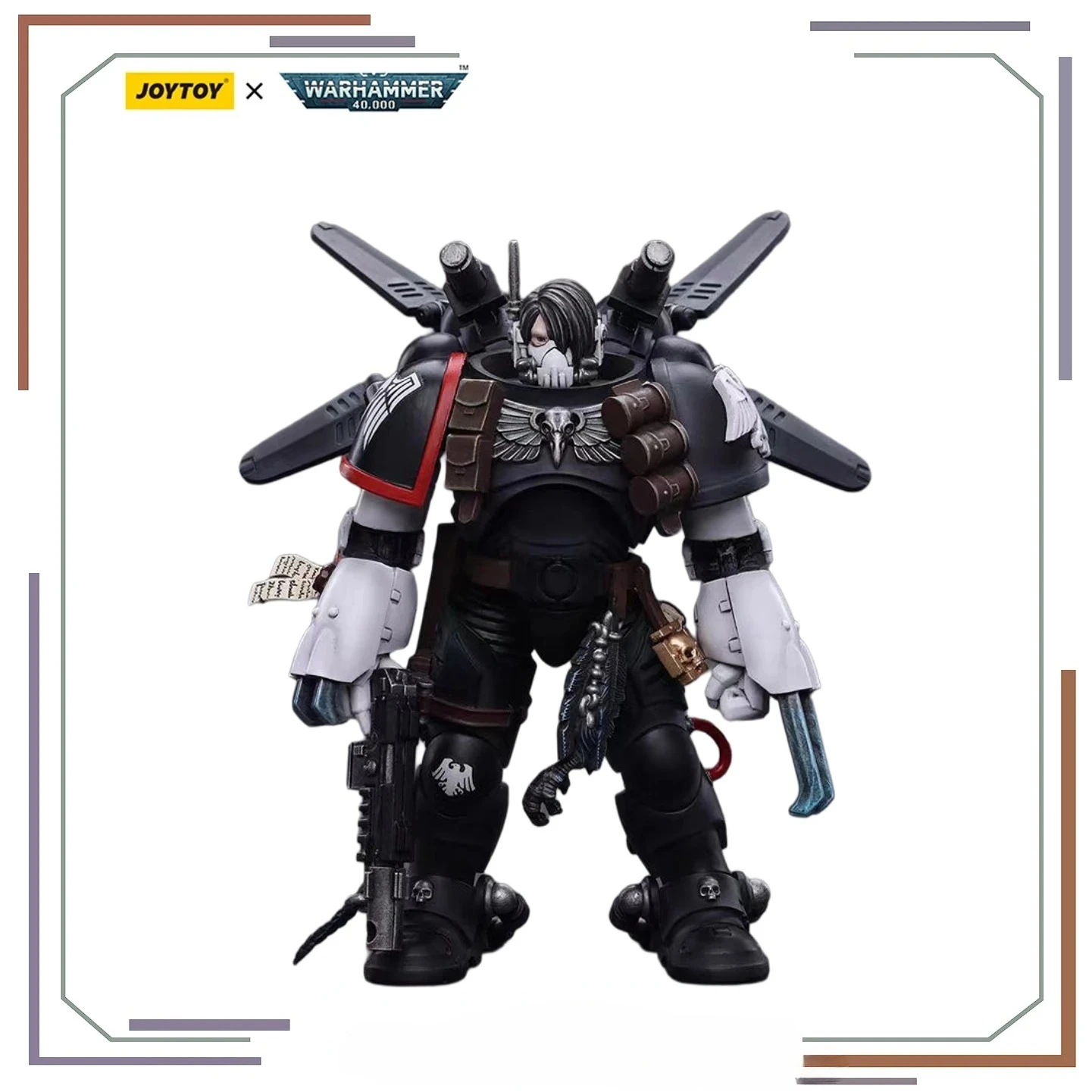 

【In stock】JOYTOY Warhammer 40K Raven Guard Chapter Master Kayvaan Shrike 1/18 Action Figure Model Toys