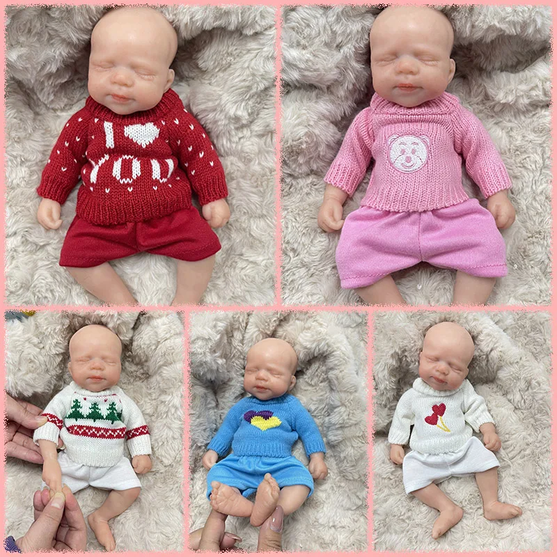 لا الشعر Pascale 10 بوصة اليدوية لطيف الملابس الصلبة سوبر لينة مرنة نابض بالحياة سيليكون صغير تولد من جديد دمية طفل تحصيل هدية #1
