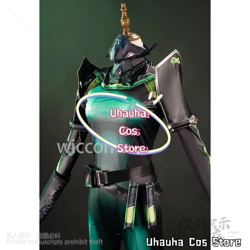 فايبر كوسبلاي أنيمي لعبة VALORANT ثعبان بذلة مثير موحدة الباروكات لجميع القديسين حفلة عيد الميلاد الفتيات امرأة لعب الأدوار حسب الطلب