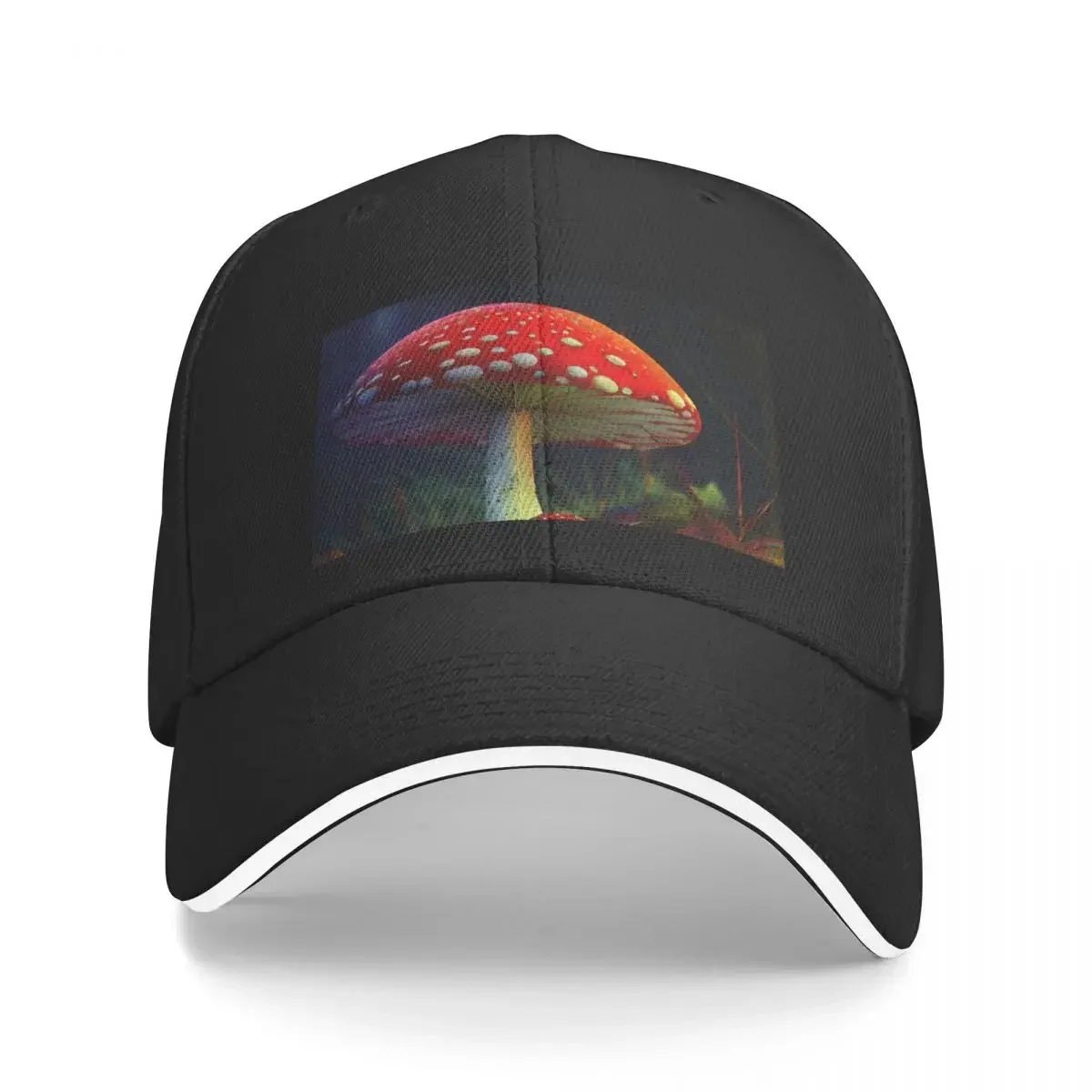 Red toadstool in the forest. Baseball Cap custom Hat Brand Man cap Men's Baseball Women's