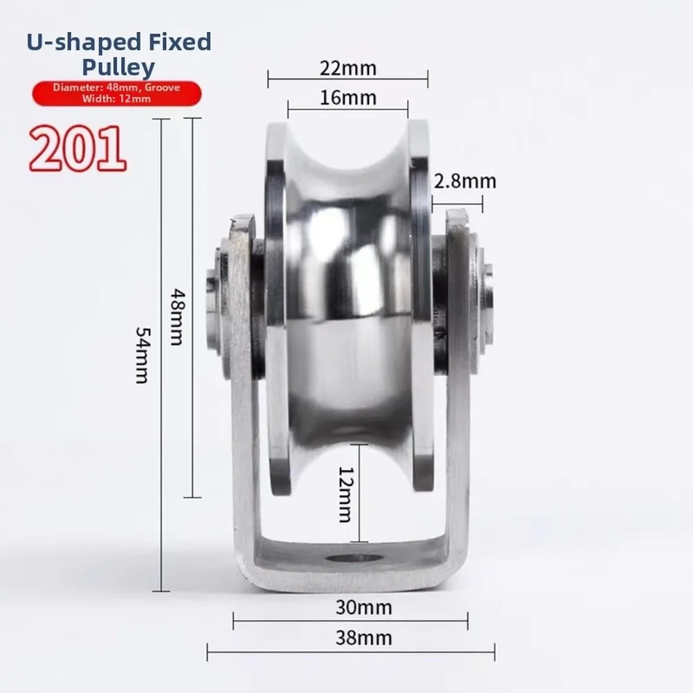 Stainless Steel Pulley Block with Dual Bearings and Swivel Top Ring Compatible with 10mm Steel or Natural Ropes