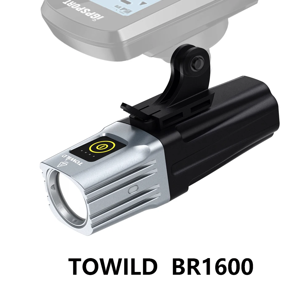 

TOWILD BR 1600 Lumens Professional Bicycle Flash Light IPX6 Waterproof USB Rechargeable Bike Light Flashlight Bike Accessories