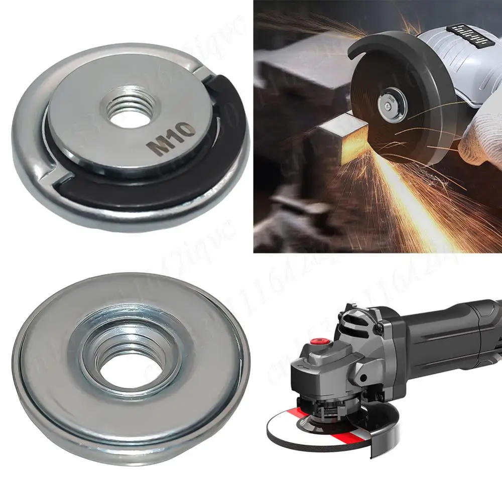 M10 M14 5/8inch -11 Thread Angle Grinder Self-Locking Pressing Plate Quick Release Angle Grinder Flange Nut Power Tools