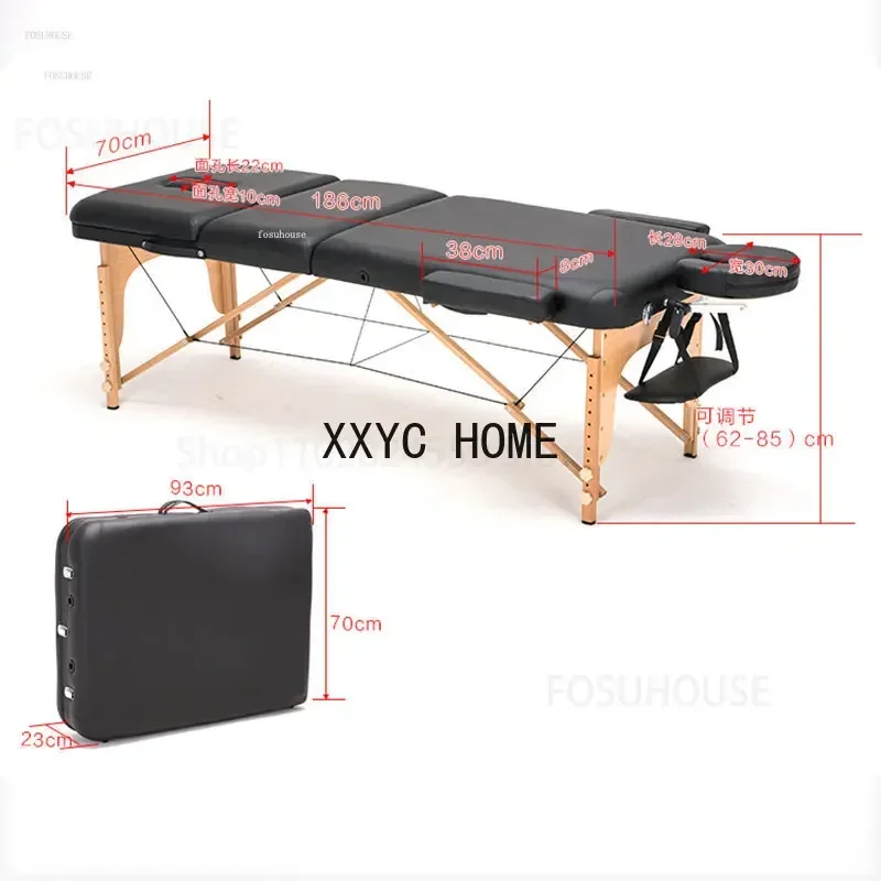 Portable Folding Massage Tables Home Solid Wood Health Weight Loss Bed Beauty Beds Body Massage Acupuncture Tattoo Bed Spa Bed C