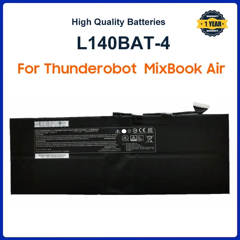 

Аккумулятор L140BAT-2 для Thunderobot 911 MixBook Air, для GigabyteRC14,L140BAT-4 Аккумулятор для Metabox ns50mu 2ICP5/50/112-2