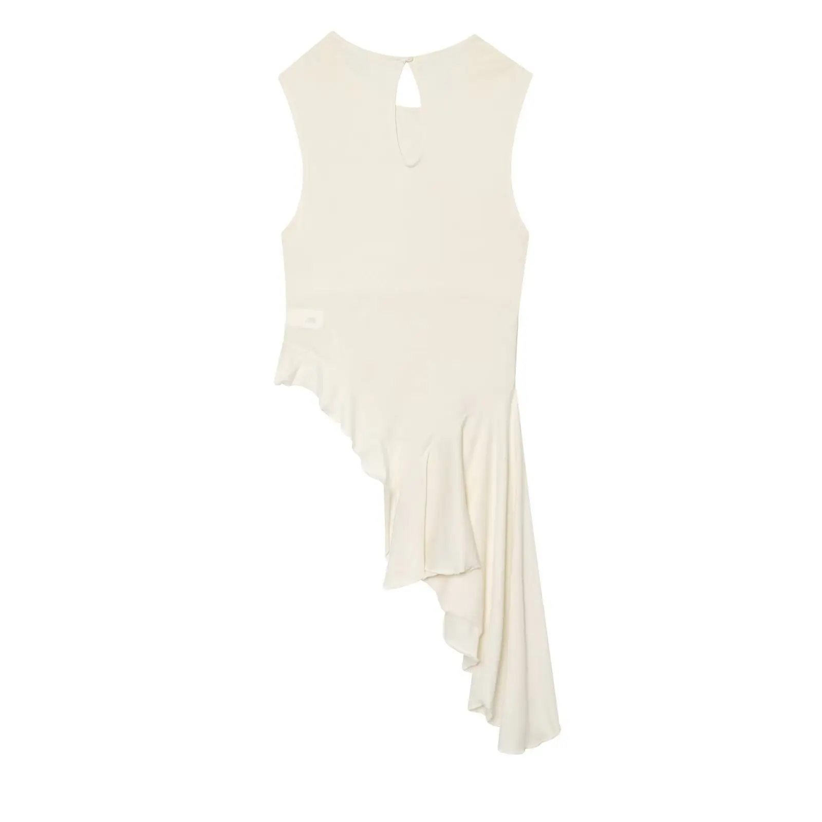 Fashionable Asymmetric Casual Women's Top Cross-Border Asymmetrical Design Pleated Loose Fit Summer Season  Color