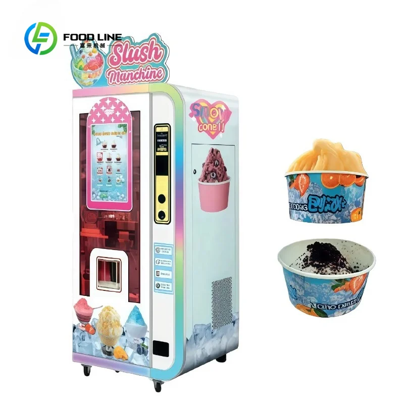 Customized Automatic Slush Vending Machine Self-Made DIY Intelligent 1-Year Warranty SDK Touchscreen Cloud-Based Management