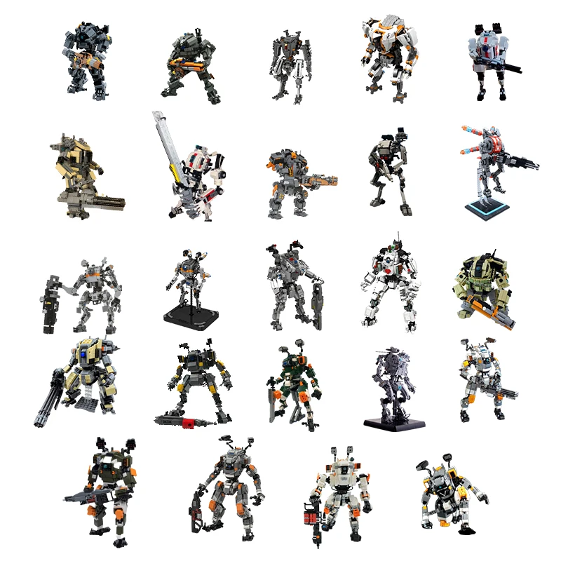 MOC Kids Toy Building Blocks Action Figure Blocks Mecha Warrior Model Children's Toy Soldier Assemble Bricks Robots Puzzle Gifts