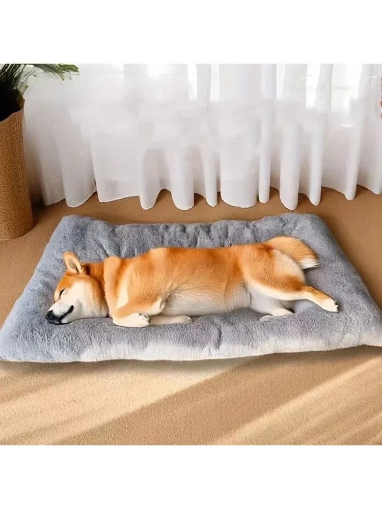 

Large Plush Dog Bed Sofa Thickened Super Soft Polyester Pet Mat Dog Crate Mat Bed For Small Medium Large Dog Bed