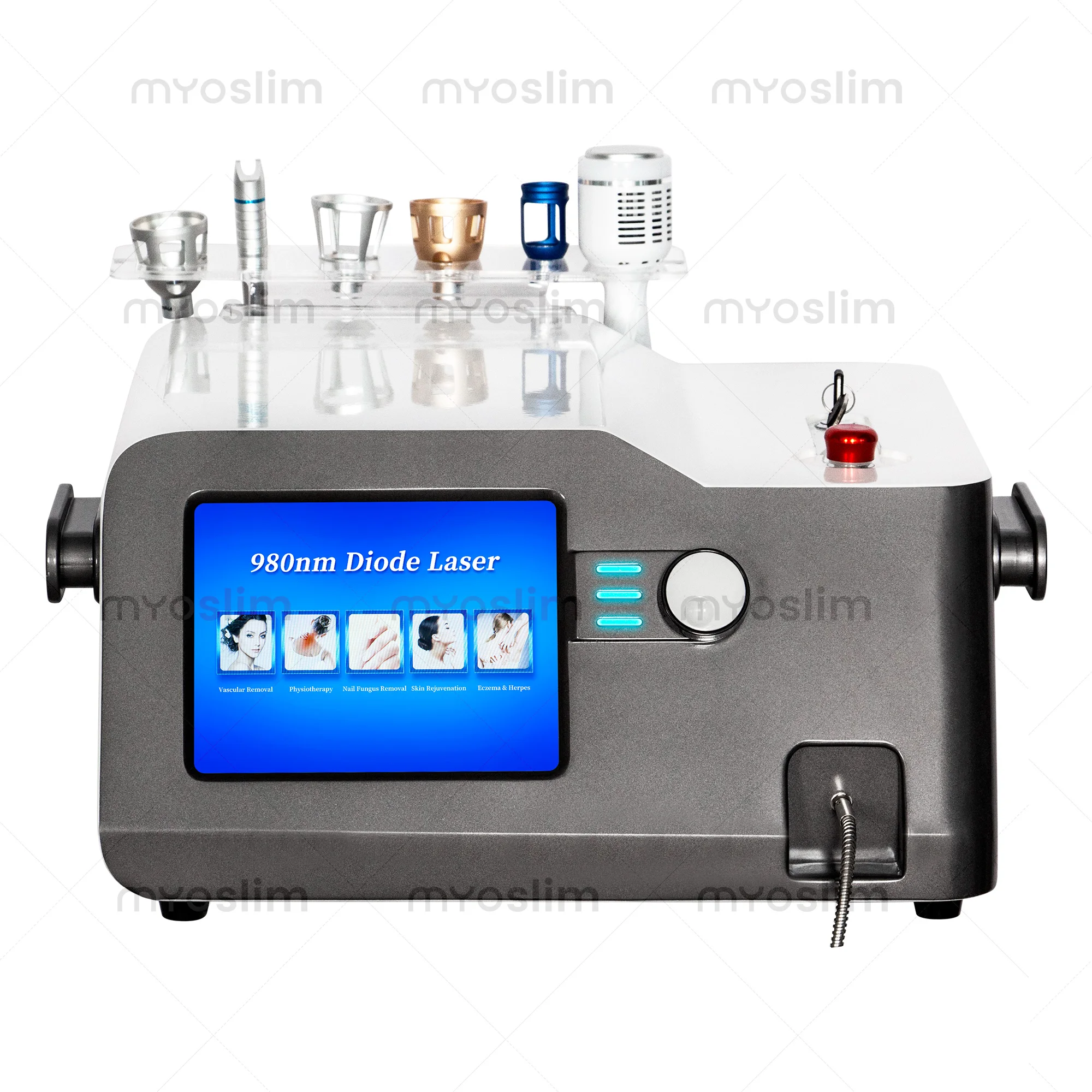 Portable 60W 5 in 1 980 nm Diode Laser Machine for Skin Fungal Infection Image Vascular Vein Removal Nail Fungus Removal Device